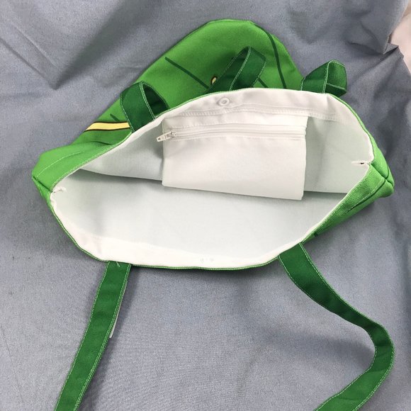 Travel Frog Green Tote/Beach Bag Anime Japan Hit-Point Game - Picture 3 of 3